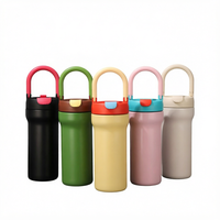 Bouteille d'eau portable double compartiment de 710 ml avec poignée, isotherme en acier inoxydable, sans BPA, pour la gym et les activités de plein air