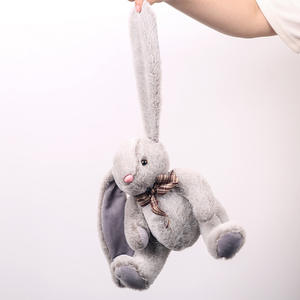 Neues Design OEM ODM Superweicher Plüsch-Kaninchen-Stofftier mit Fliege, PP-Baumwollfüllung, Kuscheltier für Jugendliche & Erwachsene - Product Image 3