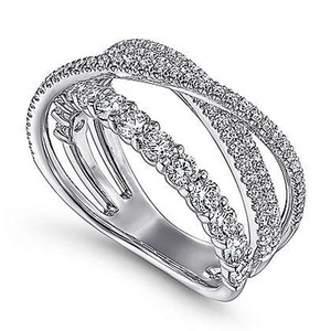 Anello moderno con linea curva esagerata, gioiello vintage da donna, idea regalo - Product Image 1