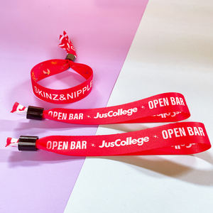 Pulsera de Tela de Poliéster Personalizada con Logotipo para Eventos VIP de Un Solo Uso, Resistente al Agua - Product Image 3