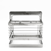 Accueil Cuisine Organisateur en acier inoxydable Conteneur Comptoir de rangement avec porte-couteau Boîte à couverts Planche à découper