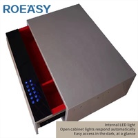 Coffre-fort intelligent ROEASY avec serrure à code numérique, tiroir numérique, coffre-fort de tiroir numérique avec écran tactile et mot de passe