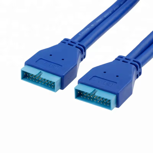 Ult-đoàn kết <span class=keywords><strong>USB</strong></span> 3.0 Bo mạch chủ tiêu đề <span class=keywords><strong>20pin</strong></span> kết nối Nam đến Nam Cáp dữ liệu màu xanh 50cm PVC Áo khoác 12 tháng bảo hành - Product Image 2