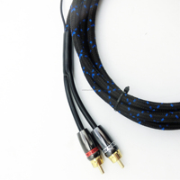 Câble audio haute fidélité RCA tressé à paire torsadée RCA vers RCA pour voiture, câble micro auxiliaire de haute qualité, mâle-mâle en métal