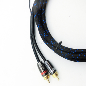 Câble audio haute fidélité <span class=keywords><strong>RCA</strong></span> tressé à paire torsadée <span class=keywords><strong>RCA</strong></span> vers <span class=keywords><strong>RCA</strong></span> pour voiture, câble micro auxiliaire de haute qualité, mâle-mâle en métal - Product Image 2