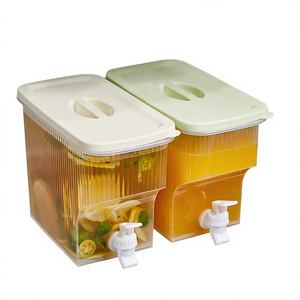 Ensemble distributeur de boissons en <span class=keywords><strong>plastique</strong></span> transparent grande capacité avec robinet, design moderne pour fêtes - Product Image 4
