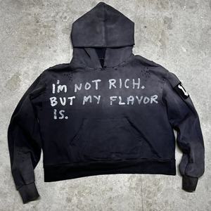 Sudadera con Capucha para Hombre, 100% Algodón, Tejido de Punto, Estilo Desgastado, Estampado de Serigrafía, Talla Grande, Lavado Ácido Vintage, Venta al Por Mayor - Product Image 1