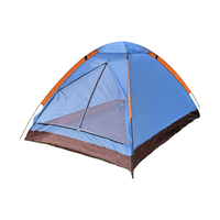 Tente de camping d'extérieur 2 personnes Portable Légère Résistante aux intempéries Simple Quatre saisons Ouverture rapide Grand espace Moustiquaire pour