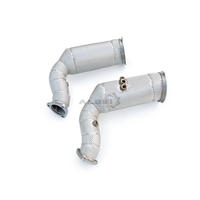 Header Knalpot Downpipe Berinsulasi 200CELL Aliran Tinggi Khusus untuk Porsche Cayenne Turbo 4.0T 2017-2023 OEM SS304 Upgrade Pipa Pembuangan