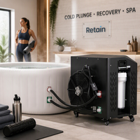 Refroidisseur d'eau 0.8HP 1HP 2HP pour bain de glace et bain froid, compatible avec les bacs de trempage et la cryothérapie, pour usage domestique et en salle de sport, vente en gros usine