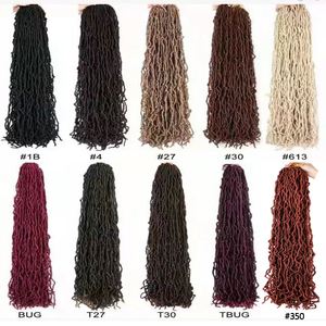 Extensions de cheveux synthétiques ondulés et bouclés souples de 28 pouces pour tresses au <span class=keywords><strong>crochet</strong></span>, fausses locks longues à trame unique - Vente en gros - Product Image 6