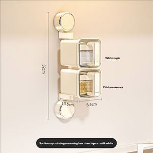 Organizador de Especias de Pared con Ventosa para Cocina, Diseño Moderno de Múltiples Niveles, Estante de Almacenamiento que Ahorra Espacio para Uso Doméstico - Product Image 6