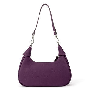 Bolsos de diseño de cuero genuino para mujer de alta calidad bolsos italianos para mujer bolso de <span class=keywords><strong>color</strong></span> púrpura - Product Image 4