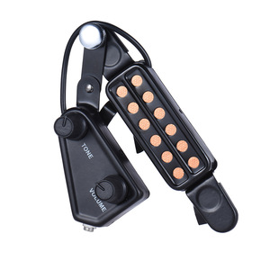Pastilla para guitarra acústica de 12 orificios con controles de tono y volumen para conversión eléctrica - Product Image 3