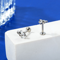G23 Push in Threadless Rock Jewelry Accessories Cartilage Earring Titanium Labret Piercing Jewelry