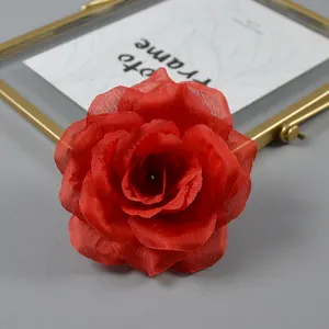 Хит продаж, искусственные цветы, роза, 3,9 дюймов, Шелковая Роза, Цветочная головка для свадебной вечеринки, украшения для Хэллоуина на весь день святых