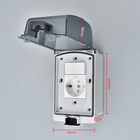 Prise de courant étanche IP66 pour extérieur, résistante aux intempéries, 16A 250V, norme combinée UK/EU/US/AU/italienne/brésilienne