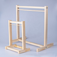 Support de Vêtements Créatif en Bois Fait Main pour Poupée, Mini Porte-Manteau Éducatif pour Poupée de 20 cm, Accessoires pour Poupée BJD
