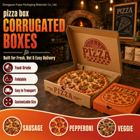 Boîte à pizza pliable en pulpe moulée ondulée kraft écologique avec impression 4 couleurs et pelliculage mat