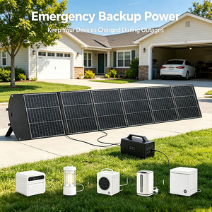 Chargeur solaire pliable haute efficacité 400W avec sorties USB pour les stations d'alimentation Suankin Ecoflow Jackery (modèle UC-400) - Product Image 1