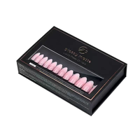Personnalisé Simple Noir & Blanc Mini Ongles Artificiels Courts 24 pcs/Boîte Finition Mate Nail Art Presse Française Cils Utilisation Cosmétiques