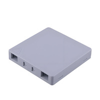 Boîtier de terminaison fibre optique SC 2 ports FTTH en plastique blanc pour centre de données, garantie 2 ans, système de communication optique