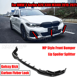 3PCS MP Style G20 Car Front Bumper Lip Spoiler <b>Splitter</b> Diffuser Detachable Body Kit Cover Guard for BMW 3 Series G20 2019 2020 - Product Image 1
