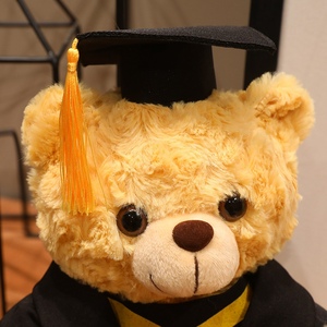 Oso <span class=keywords><strong>de</strong></span> Peluche Doctor con Birrete y Túnica, <span class=keywords><strong>de</strong></span> Felpa Suave y Aterciopelada, Adorable Peluche <span class=keywords><strong>de</strong></span> Algodón para Regalo <span class=keywords><strong>de</strong></span> Aniversario - Product Image 5