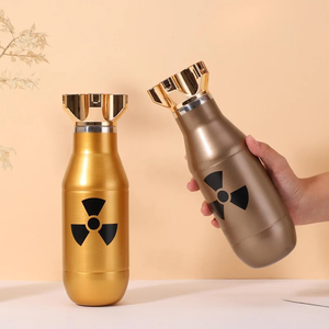 Bouteille isotherme créative en forme de balle de 500 ml, en acier inoxydable, gourde sous vide double paroi, tasse thermos, bouteille d'eau - Product Image 4