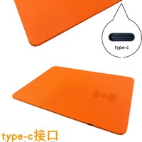 Tapis de souris sans fil 15W à chargement rapide intelligent Accessoire de bureau d'ordinateur de jeu simple Repose-poignet Tapis de souris en cuir Cadeau