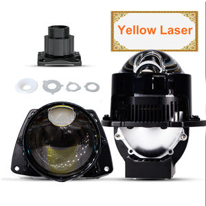 YHKOMS 3 pulgadas DY1 láser amarillo LED faros Ultra brillante 20000LM 55W/80W todo en uno haz alto/bajo coche de conducción nocturna Superior - Product Image 2