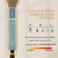 Lisseur professionnel RUCHA, marque propre, 230 °C / 450 °F, écran tactile LCD