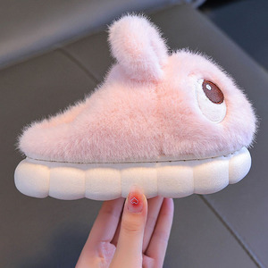 Chaussons en coton à semelle épaisse confortables pour femmes, chaussons en fourrure tendance pour filles, doux, antidérapants, mignons, chauds, en peluche, pour la maison - Product Image 6