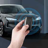 Housse de clé de voiture en fibre de carbone pour Land Rover Range Rover Evoque Sport Freelander Discovery Velar pour Jaguar XE XF XJ