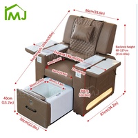 Fauteuil de massage électrique inclinable pour pédicure et manucure, avec spa pour les pieds, sans plomberie, pour salon de manucure