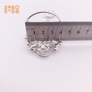 Anelli <span class=keywords><strong>Portatovaglioli</strong></span> <span class=keywords><strong>in</strong></span> Cristallo Placcato <span class=keywords><strong>Argento</strong></span> con Strass per Decorazione Tavoli Matrimoniali - Product Image 6