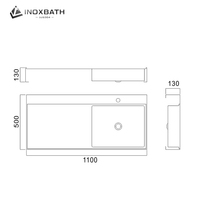 Grifo de Baño Rectangular de Acero Inoxidable 304 de un Solo Orificio, Estilo Moderno, para Lavabos de Hotel, Lavamanos de Sobremesa