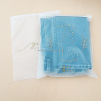 Sacs d'emballage en plastique givré personnalisés Creatrust avec votre logo, en polyéthylène recyclé, pour vêtements, avec fermeture éclair
