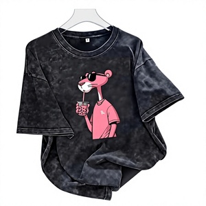 Camiseta de Algodón para Hombre, Estilo Vintage con Lavado Ácido, Oversize, Transpirable, 230g, Moda Verano, Streetwear, Hombros Caídos - Product Image 1