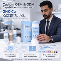 Baume multi-usages raffermissant au cuivre GHK-Cu et peptides, hydratant en profondeur et repulpant pour le visage, fabrication OEM sur mesure