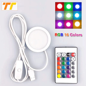 USB 5V RGB Ultra-thin Led <strong>Display</strong> Cabinet Light Wine Cabinet Light Round Light 8mm LED <strong>Board</strong> with Usb Cable Wire - Product Image 2
