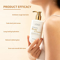 Lotion corporelle éclaircissante biologique à étiquette privée personnalisée pour l'hydratation et la nutrition, idéale pour les spas