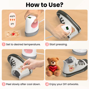Super Mini Heat Press <b>Machine</b> With 410℉ Temp, LED Display, 4-Level Settings for <b>Vinyl</b>, Label, Small Crafts Mini Heat Press - Product Image 4