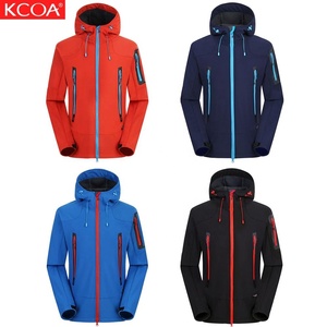 KCOA nuovo arrivo Logo personalizzato autunno blu antivento giacca Softshell da esterno per adulti - Product Image 4
