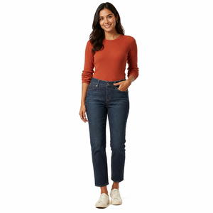 Jean en denim <span class=keywords><strong>Levi</strong></span> Strauss Signature Gold pour femme, taille mi-haute, effet sculptant ultime, coupe droite à la cheville, Blue Rhythm 14 - Product Image 4