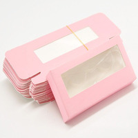 Boîte de papier cosmétique cils impression personnalisée avec fenêtre transparente ensemble de brillants à cils brillant à lèvres boîtes en papier rouge à lèvres boîte d'emballage