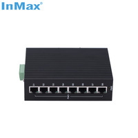 Commutateur PoE industriel intelligent InMax double mode SFP sur rail DIN, durci, avec cage, couche 2, pour réseau Ethernet