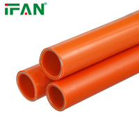 Tuyau PEX IFAN multi-couches pour alimentation en eau, gris-orange, 16-32 mm, résistant, pour plomberie et chauffage radiant