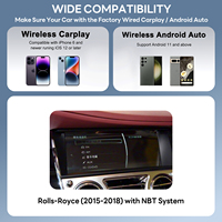 Interface vidéo sans fil CarPlay Android Auto LVDS pour Rolls-Royce Phantom Ghost Wraith Dawn système NBT avec écran 7 pouces