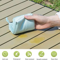 Table pliante jaune petite et légère pour le camping en plein air, la randonnée, les voyages et les pique-niques